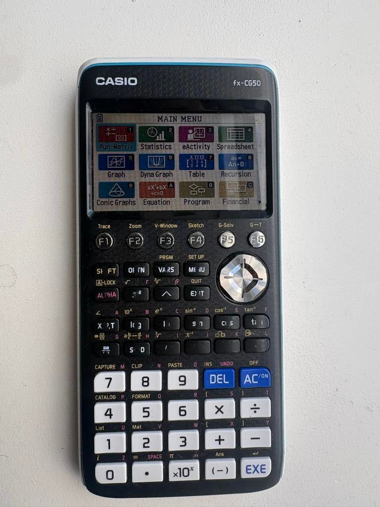 Casio fx-CG50, grafishe rekenmachine, Ophalen of Verzenden, Grafische rekenmachine, Gebruikt