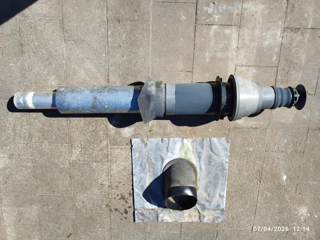 Ventilatiepijp dubbelwandig CV ketel NEFIT-FASTO dakdoorvoer, Ophalen of Verzenden, Gebruikt, Ventilator en Afzuiger