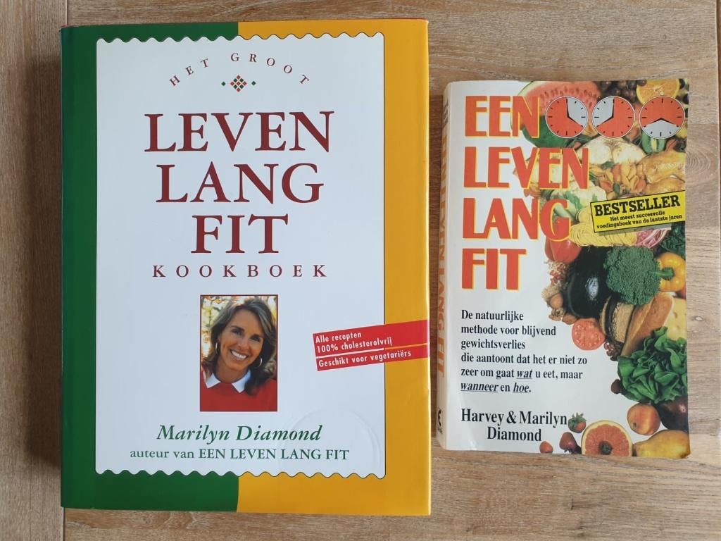 EEN LEVEN LANG FIT boek + HET GROOT KOOKBOEK MARILYN DIAMOND, Boeken, Ophalen of Verzenden, Zo goed als nieuw, Overige gebieden