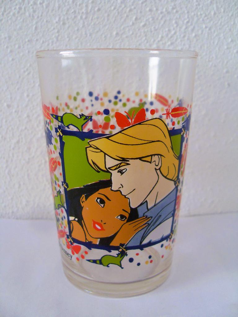 Pocahontas Glas Walt Disney Indiaan, Ophalen of Verzenden, Pocahontas of Kl. Zeemeermin, Zo goed als nieuw, Servies