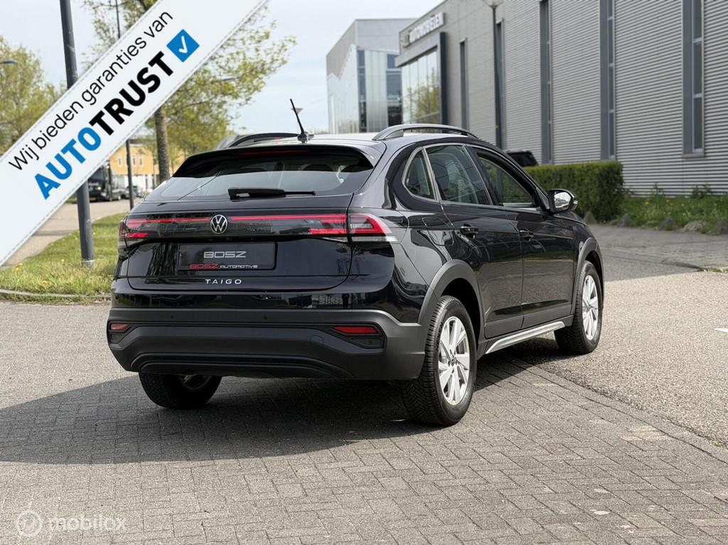 Volkswagen Taigo 1.0 TSI DSG LED CARPLAY CAMERA LANE, Adaptive Cruise Control, Stof, Met garantie (alle), Zwart