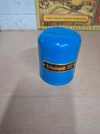 Vintage Rabobank spaarpot - Blauw metaal, Verzamelen, Spaarpotten, Ophalen of Verzenden