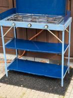 fornuis. 3 pits camping fornuis inklapbaar + drukregelaar, Ophalen, Gebruikt