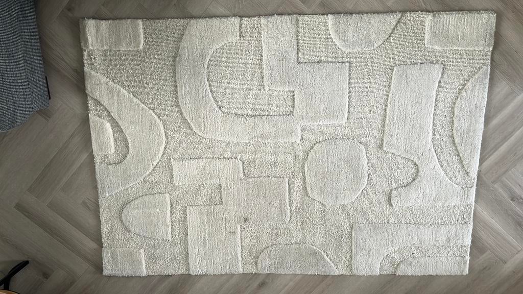 Tapijt gebroken wit, Huis en Inrichting, Stoffering | Tapijten en Kleden, Wit, Ophalen of Verzenden, Zo goed als nieuw, 150 tot 200 cm