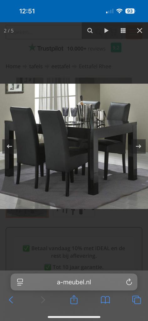 Eettafel Rhee nieuw in doos, Ophalen, Nieuw, 50 tot 100 cm, 150 tot 200 cm