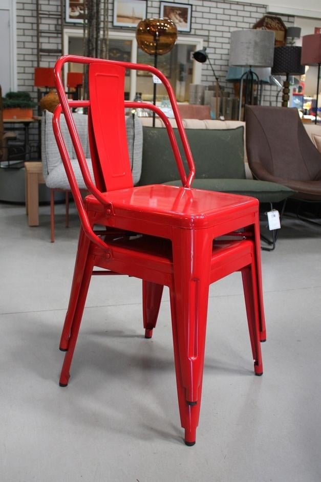 Partij rode stoelen tuinstoelen terras horeca tolix, Tuin en Terras, Ophalen, Nieuw