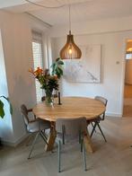 Eetkamertafel rond 130 eiken, Huis en Inrichting, Tafels | Eettafels, Ophalen, 100 tot 150 cm, Rond, 200 cm of meer