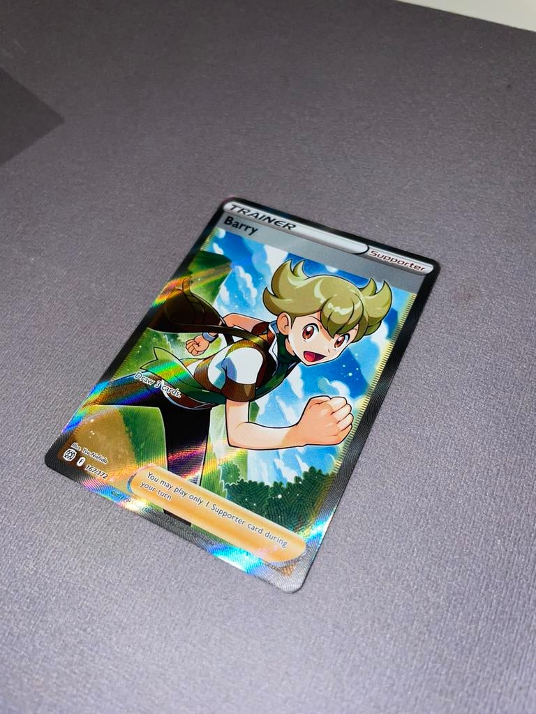 Pokemon Barry full art mint, Ophalen of Verzenden, Nieuw, Losse kaart, Foil