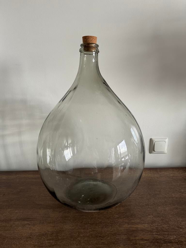 Ambrosio Glazen Demijohn 25L - Wijn, Rum, Likeur & Decor, Huis en Inrichting, Woonaccessoires | Vazen, Ophalen, Overige kleuren