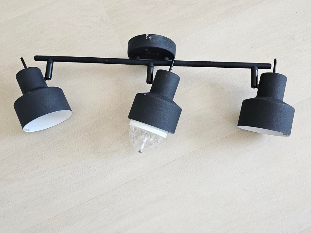 Plafonlamp met discolamp, Ophalen, Metaal of Aluminium