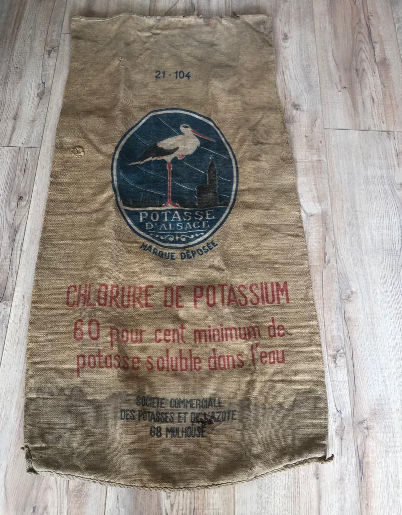 Oude jute zak Potasse d'Alsace, Ophalen of Verzenden