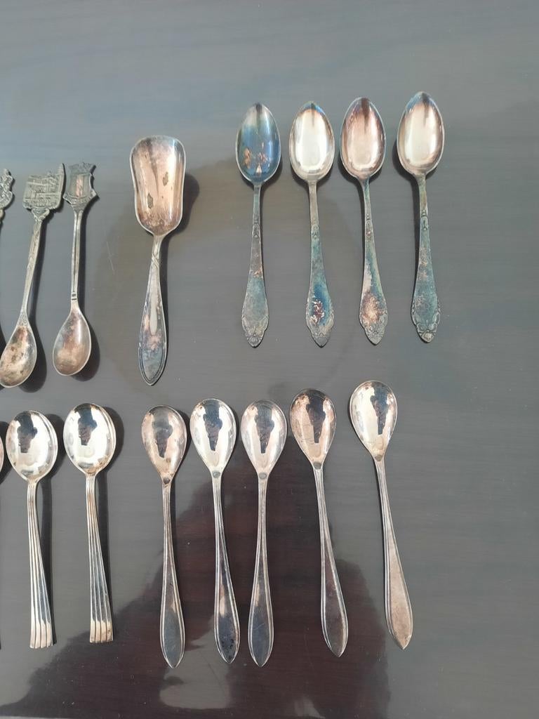 Set van diverse antieke theelepels, Antiek en Kunst, Antiek | Bestek, Ophalen of Verzenden