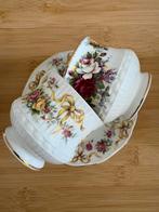 Vintage Queen's Fine Bone China kop en schotel, Engeland, Antiek en Kunst, Ophalen