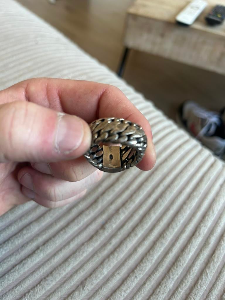 Ring heren, Sieraden, Tassen en Uiterlijk, Ringen, 20 of groter, IJzer of Staal, Heer, Ophalen of Verzenden