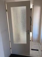 Binnendeur 78x201 cm met glas, Ophalen, Gebruikt, 80 tot 100 cm, Binnendeur