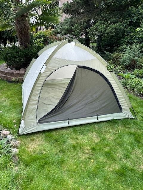 MC Ginnis tunnel tent 2 persoons, Caravans en Kamperen, Ophalen, Gebruikt, Tot en met 2