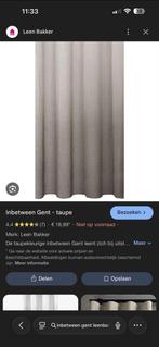 Op maat gemaakte Inbetween Gent beige gordijnen (2x), Ophalen of Verzenden, Gebruikt, Bruin, 200 cm of meer