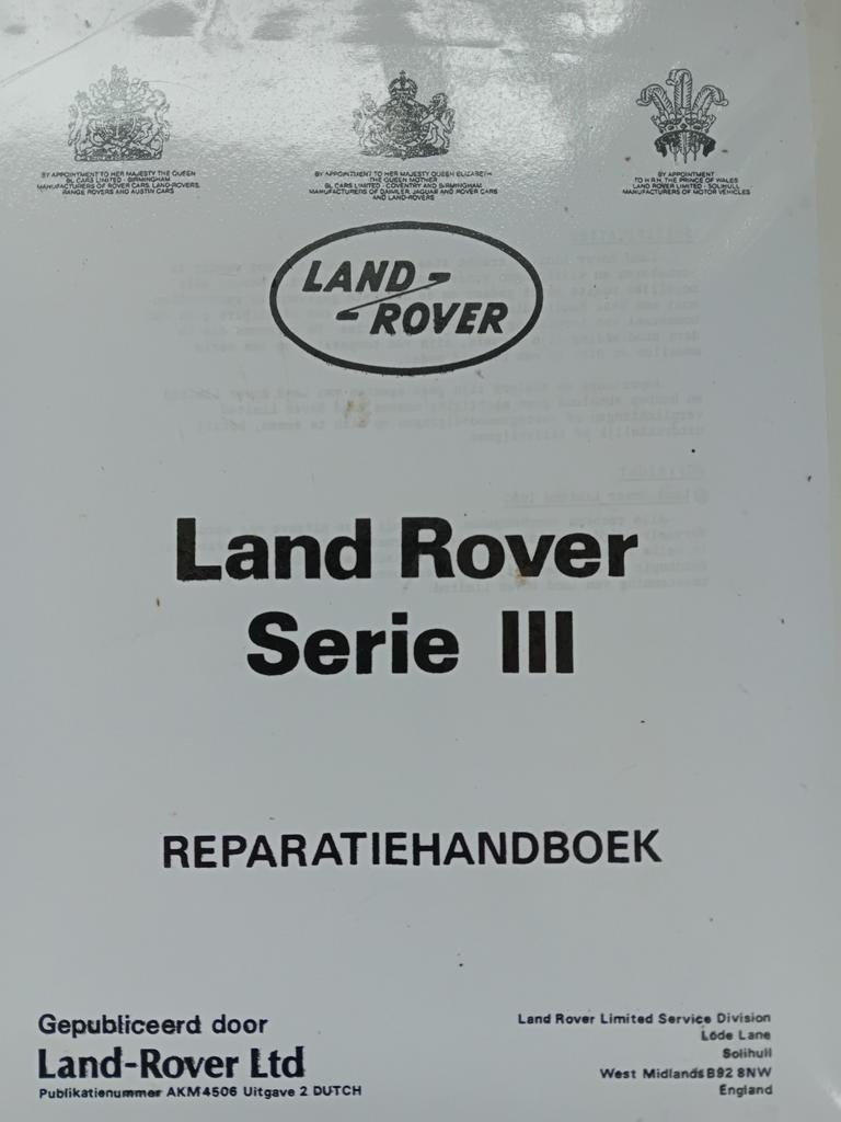 Land Rover Serie III Reparatiehandboek - Nederlands, Auto diversen, Handleidingen en Instructieboekjes, Ophalen of Verzenden