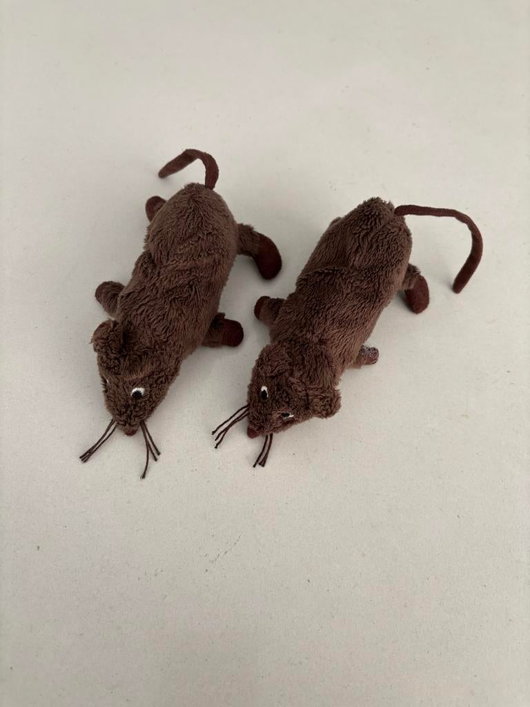 2x Bruine Ratta IKEA Pluche Muizen Knuffels!, Muis, Overige merken, Overige karakters, Ophalen of Verzenden