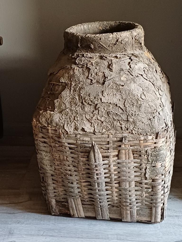 Grote leemmand. PRIJS VERLAGING!!, Huis en Inrichting, Ophalen of Verzenden, Zo goed als nieuw, Rechthoekig, Riet
