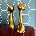 Vintage, retro, messing poes, kat beeld, Ophalen of Verzenden, Gebruikt, Dier