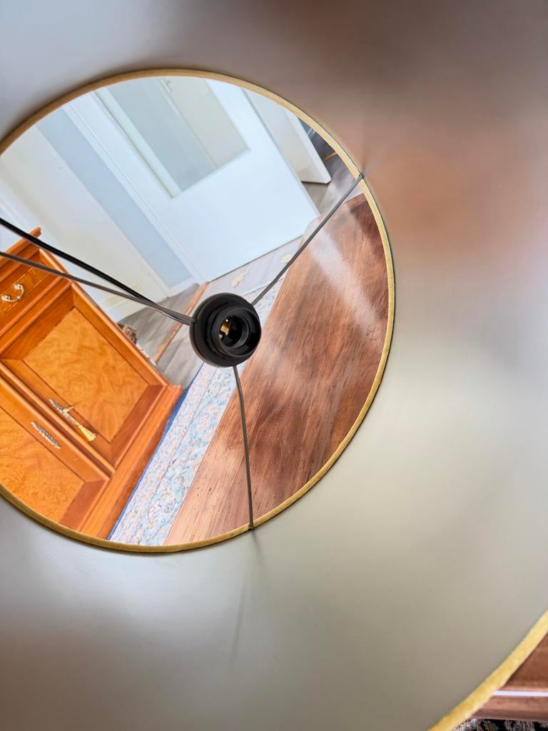 Hanglamp geel met ophangsysteem, Huis en Inrichting, Lampen | Hanglampen, Ophalen of Verzenden, Zo goed als nieuw, Stof, Minder dan 50 cm