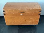 Oude grenen dekenkist op wielen, Ophalen, Gebruikt, 100 tot 150 cm, 50 tot 75 cm