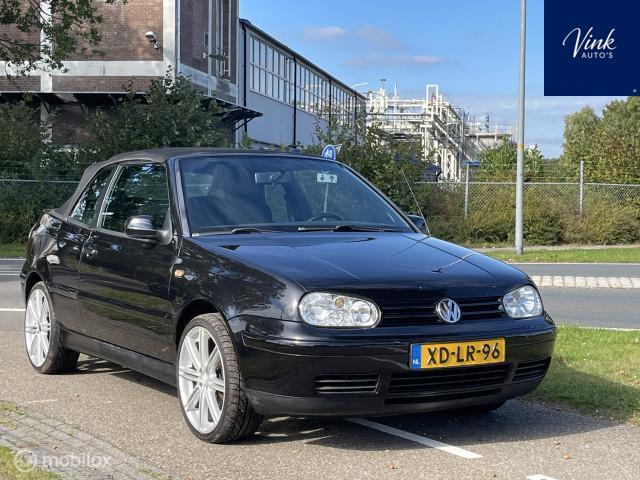Volkswagen Golf Cabrio 1.8 Trendline, Auto's, Volkswagen, Gebruikt, 4 cilinders, 4 stoelen, Zwart