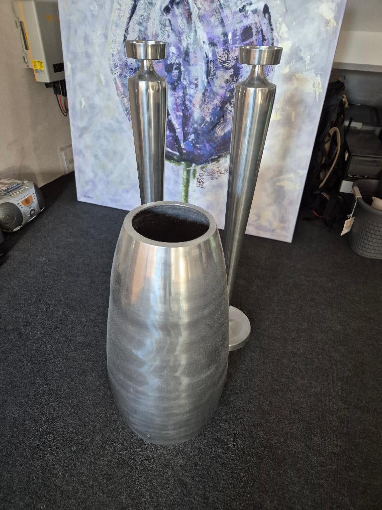 Grote zilveren vaas, Rond, Binnen, Ophalen of Verzenden, Zo goed als nieuw