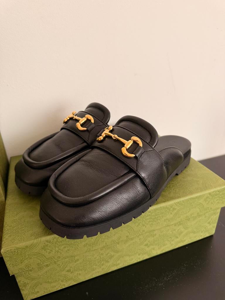 Gucci instappers 40, Kleding | Dames, Schoenen, Ophalen of Verzenden, Zo goed als nieuw, Instappers, Zwart