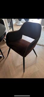 Eetkamerstoelen 4 stuks fluweel velours bruin, Huis en Inrichting, Stoelen, Ophalen, Gebruikt, Bruin, Vier