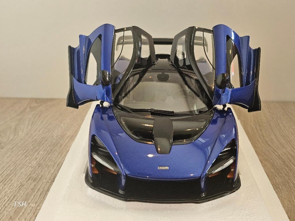 McLaren Senna, Kyanos Blue, AutoArt 76079.  *** NIEUW ***, Hobby en Vrije tijd, Modelauto's | 1:18, Ophalen of Verzenden, Nieuw