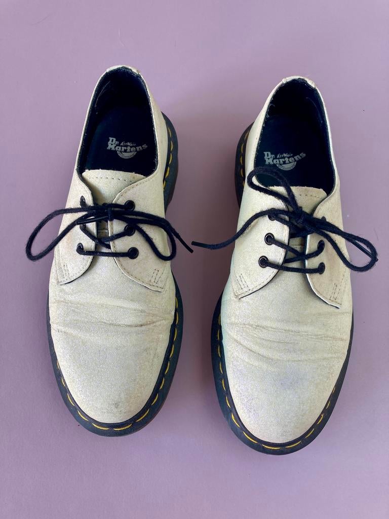 Dr Martens 1461 glitterschoenen unisex, Kleding | Dames, Schoenen, Wit, Overige typen, Ophalen of Verzenden, Gedragen