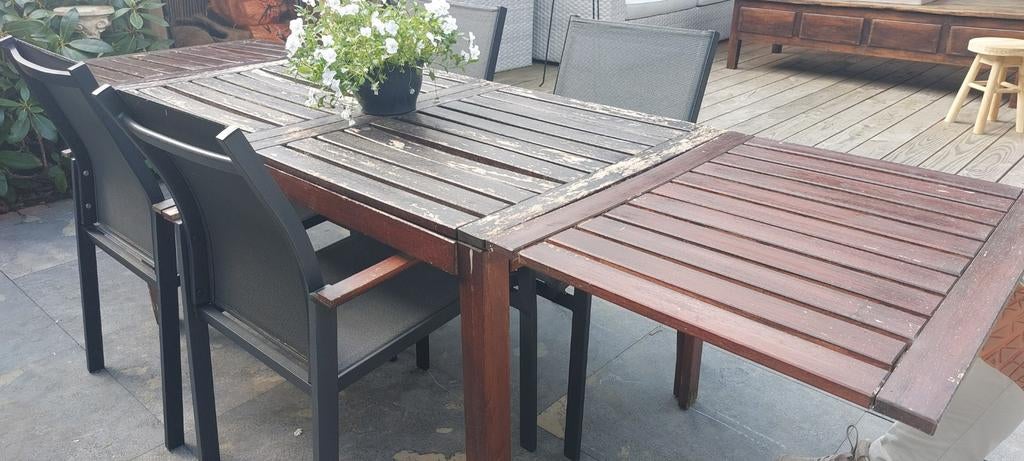 Ikea uitschuifbare tuintafel Applaro, Ophalen, Gebruikt, Hout