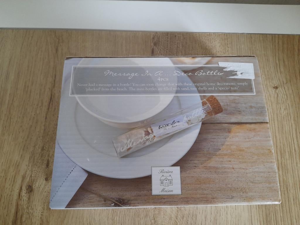 Decoratie zomers message in a bottle riviera maison, Verzenden, Nieuw