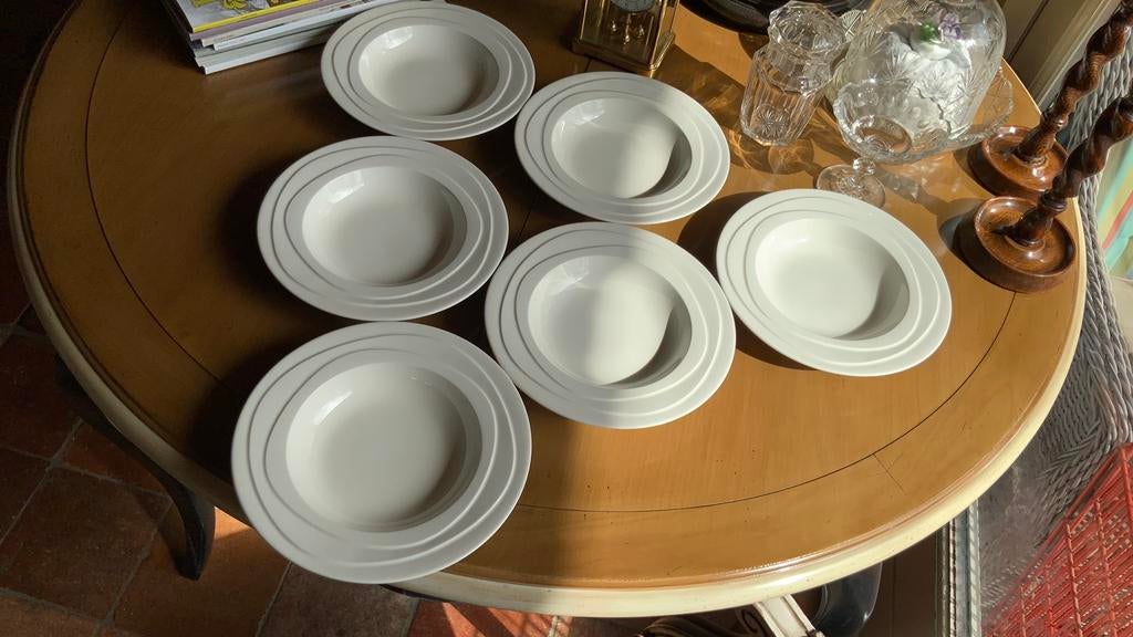 Jamie Oliver Waves witte diepe borden pasta soep enz nieuw, Nieuw, Ophalen of Verzenden, Bord(en), Overige stijlen