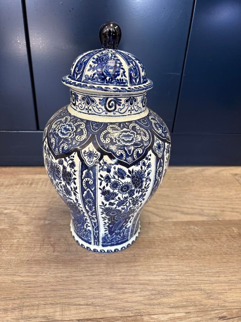 Prachtige Royal Boch Delfts Blauwe Gemberpot, Ophalen of Verzenden