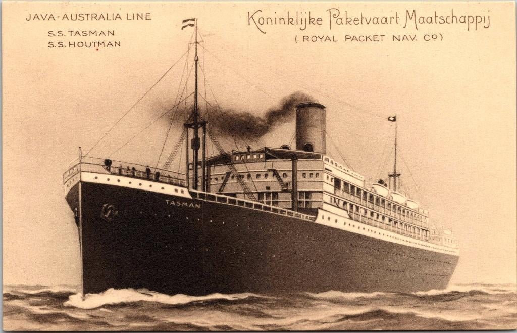Java Australia Line | S.S. Tasman S.S. Houtman, Verzamelen, Verzenden, Voor 1920, Ongelopen, Noord-Holland