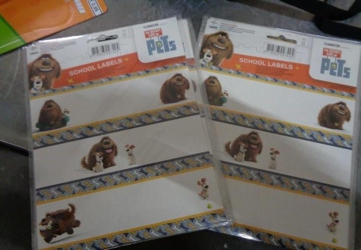 Partij schoollabels 18 stuks the secret life of pets, ., Nieuw, Ophalen of Verzenden, .