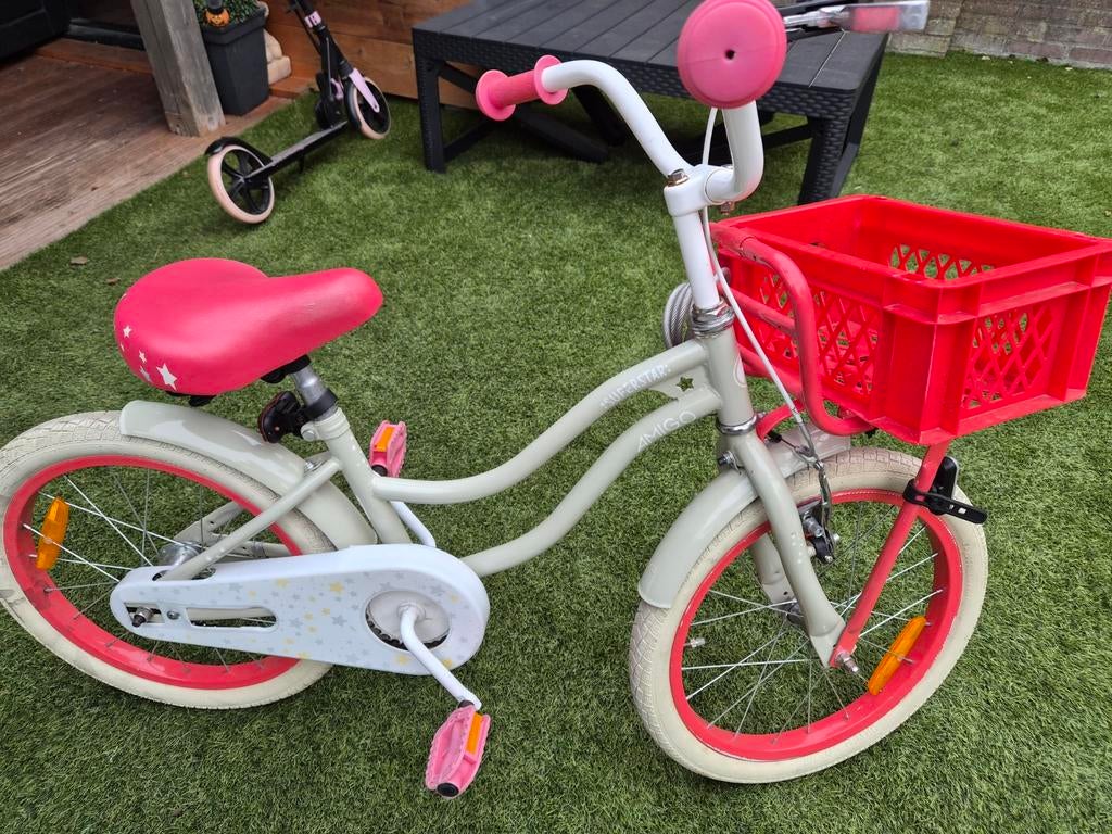 Meisjes fiets 18 inch, Ophalen of Verzenden, Gebruikt, 18 inch