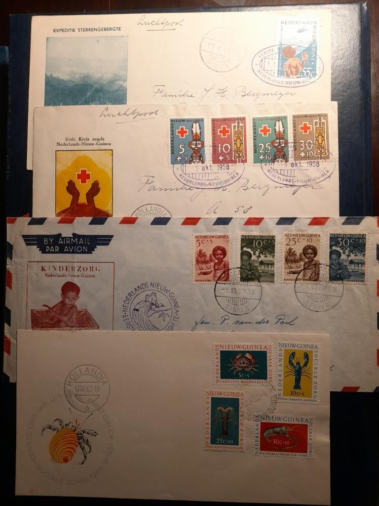 Fdc's Nieuw Guinea, Ophalen of Verzenden