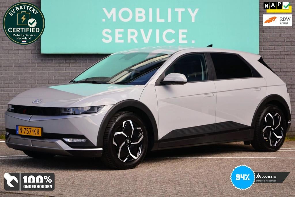 Hyundai IONIQ 5 Connect+ 73kWh SOH94% Leder Trekhaak Nav Cli, Auto's, Hyundai, Achterwielaandrijving, Gebruikt, 199 min, SUV of Terreinwagen