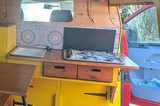 Retro Cramer gaskookplaat en afwasbak, Caravans en Kamperen, Ophalen, Gebruikt