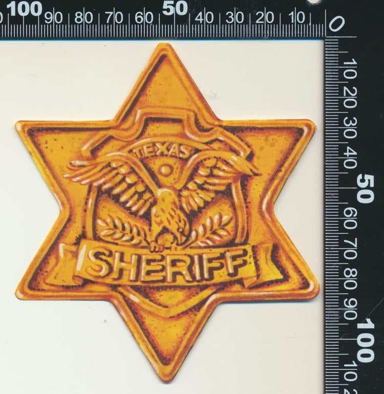 Sticker: Texas Sheriff, Ophalen of Verzenden, Zo goed als nieuw, Bedrijf of Vereniging