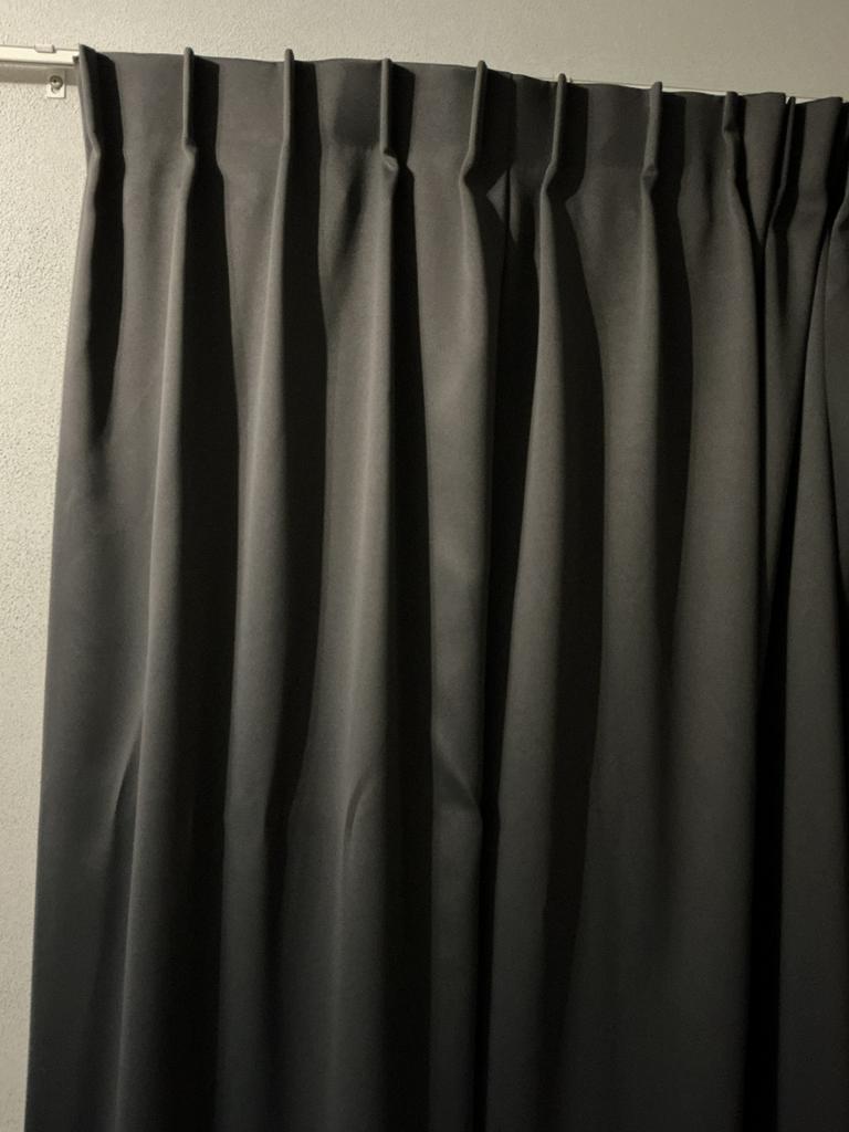 Verduisterend gordijn, Ophalen, 100 tot 150 cm, Nieuw, Grijs
