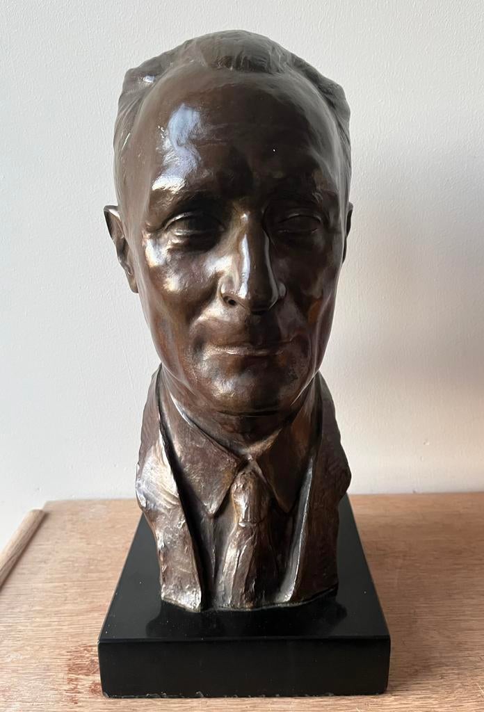 Bronzen buste door Geo Verbanck (1881-1961), Ophalen