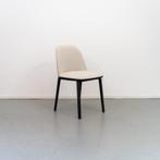 1x Vitra Softshell Slide Chair Beige Stof - Zwart