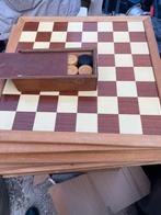 Dambord met houten doosje voor damstenen, Ophalen of Verzenden, Gebruikt, Overige typen