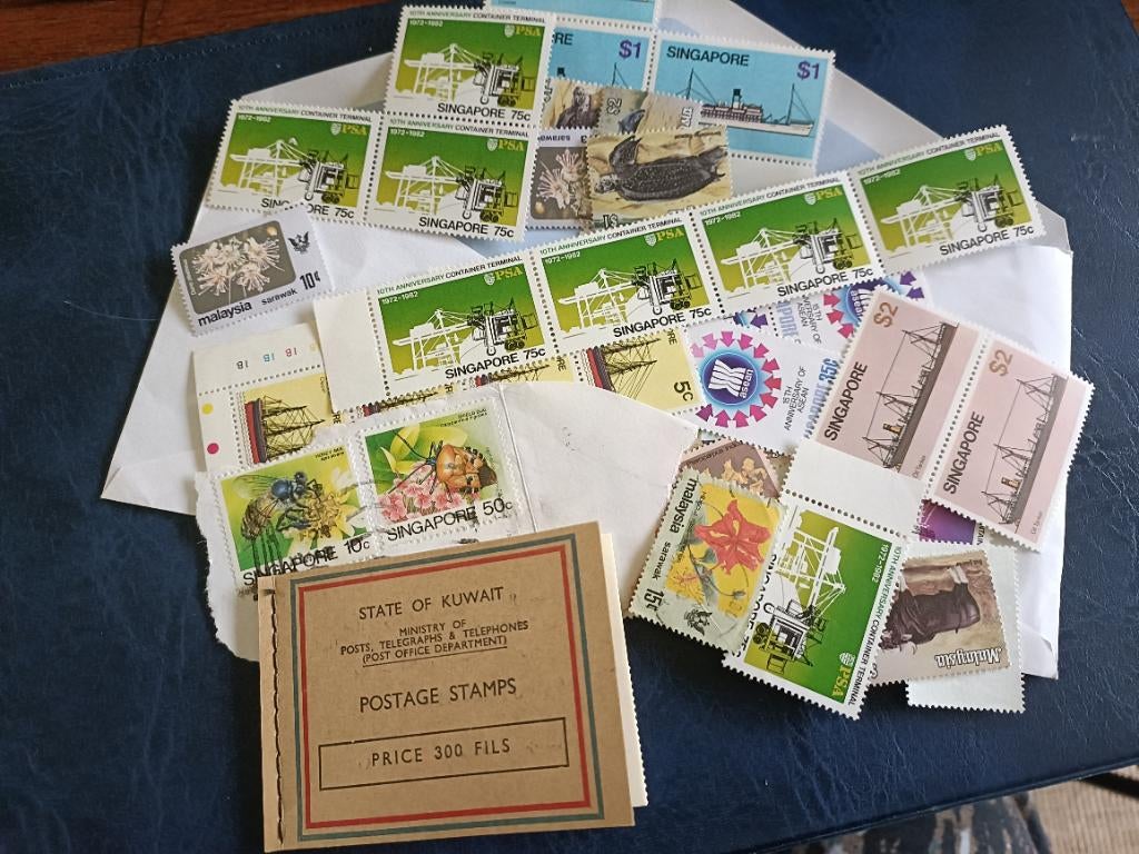 Postzegels Singapore, Maleisië en Kuweit, Verzenden, Postfris, Zuidoost-Azië