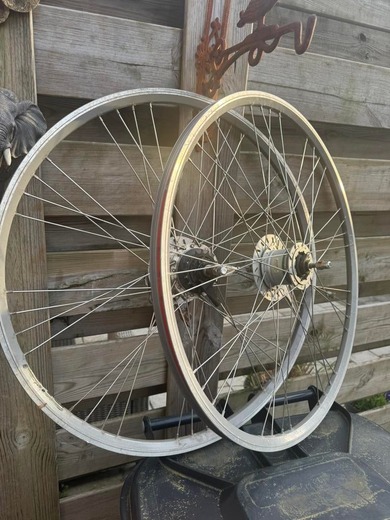 Stel  fietswielen 7 versnelling, Ophalen of Verzenden, Zo goed als nieuw